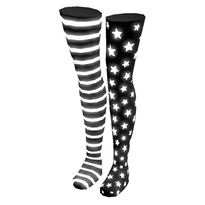 Glowing Thigh Socks White