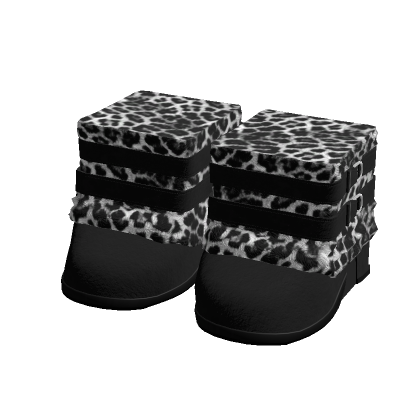 Gyaru Snow Leopard Platform Boots thumbnail