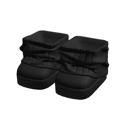 3.0 Boots Leg Warmers Black Fur Slippers Shoes Y2K
