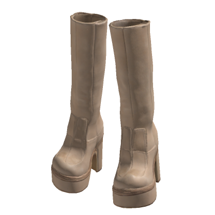 Ivory Platform Knee-High Boots [PBR] thumbnail