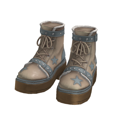 Sky Blue Star Charm Boots ⭐