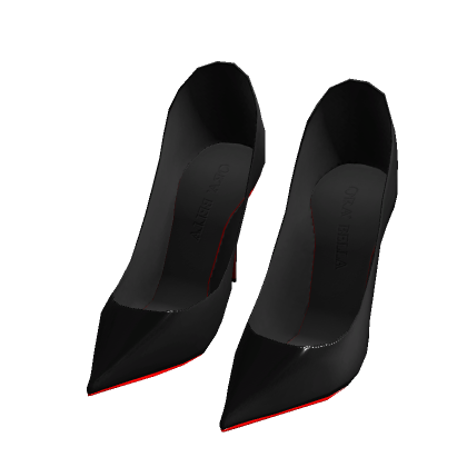 Glossy Black Red Sole Stilettos