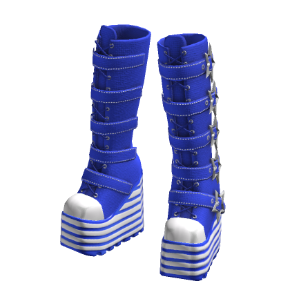 Blue Platform Boots thumbnail