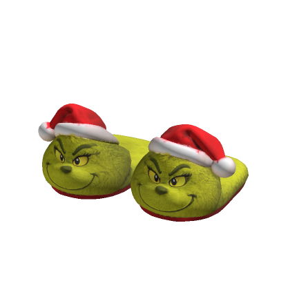 Cute Christmas Grinch Slippers