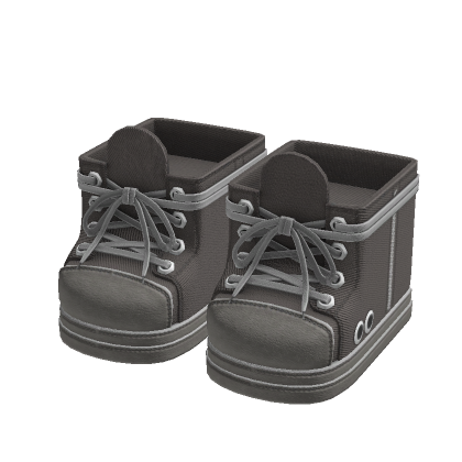 Gray High Top Canvas Sneakers