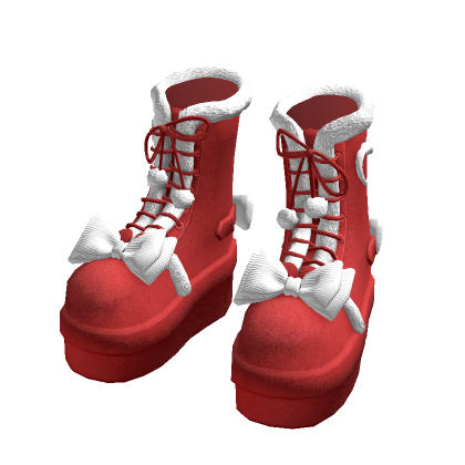 Bright Red Winter Fur Boots thumbnail
