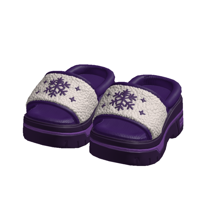 Purple Fur Snowflake Slides 3.0