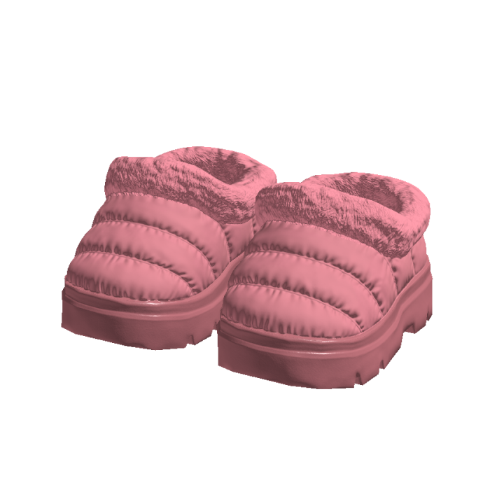 Pink Puffer Fur Clogs 3.0