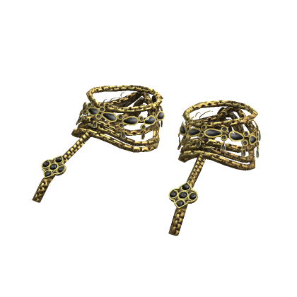 Gold and Black Elegant Foot Ankle Chains thumbnail