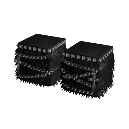 gothic emo studded fur boots black 1.0 / 3.0