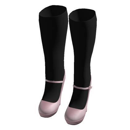 ☆ pink wedge heels with black socks(It-girl ver.)