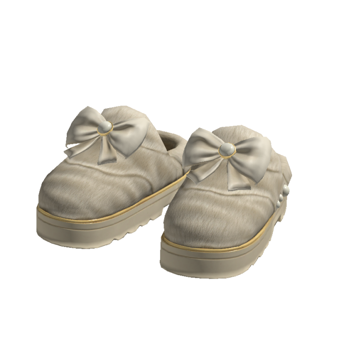 Cute Fur slippers [beige]