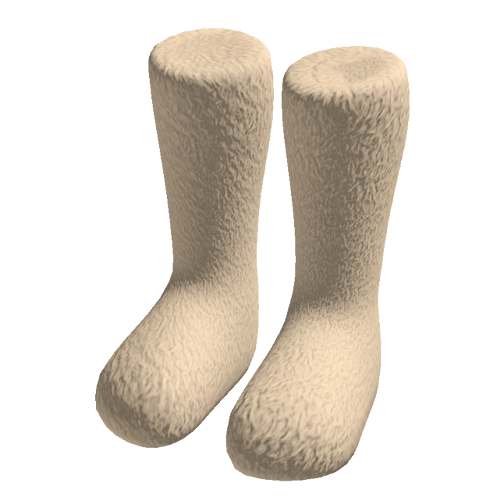 Beige Fur Boots