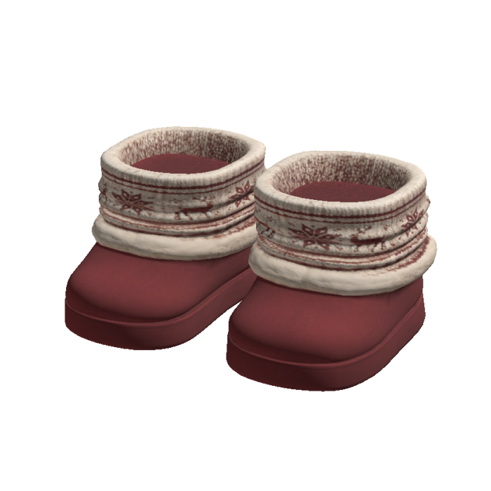 Red Snow Boots w/ Socks 1.0