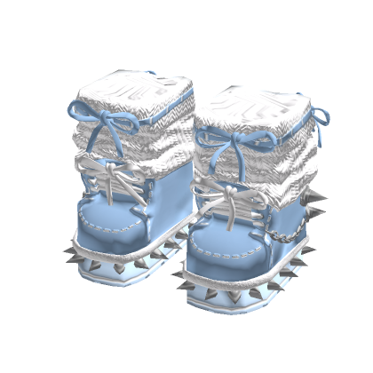 3.0 Blue Preppy Boots & Cozy Leg Warmers