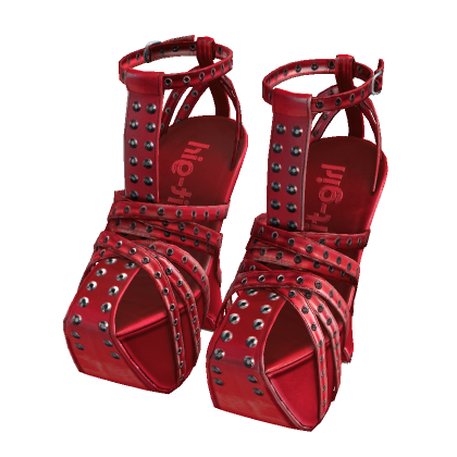 Hardcore Platform Heels (Red Pleather) thumbnail