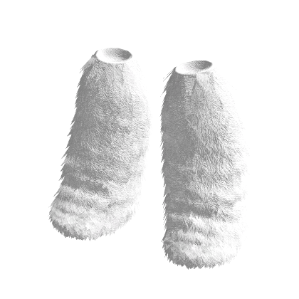 White Chunky Fur Boots Fuzzy Furry Fur Y2K Shoes thumbnail