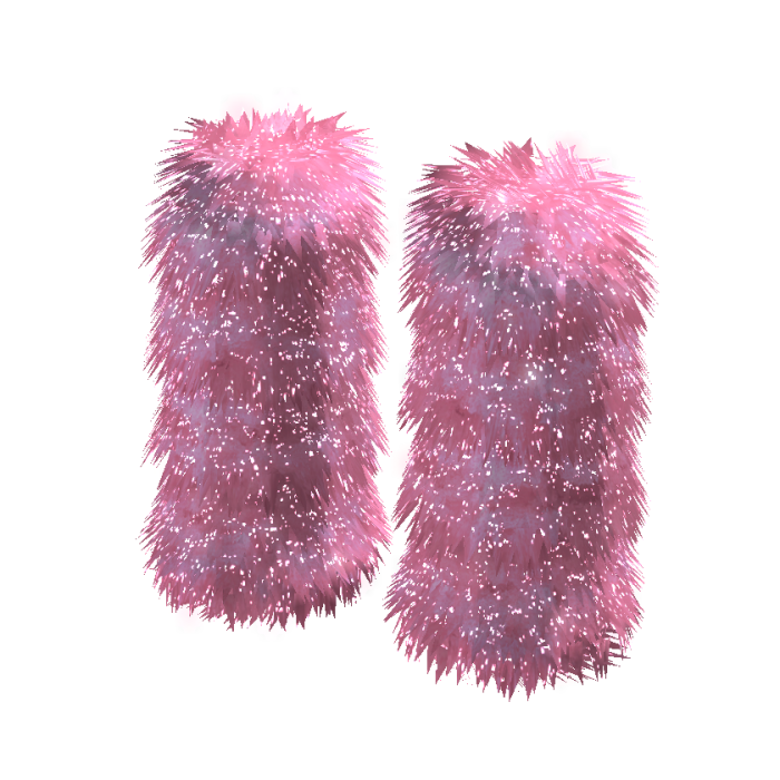 Glitter Y2K Fluffy Fur Boots [Emissive] • DD18