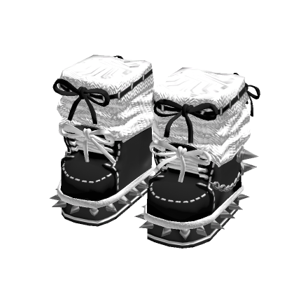 3.0 Black & White Preppy Boots & Cozy Leg Warmers