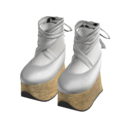 (Model Girl) Rocking Horse Ballerina Shoes (White) thumbnail