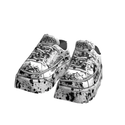 Designer Ink Sneakers White