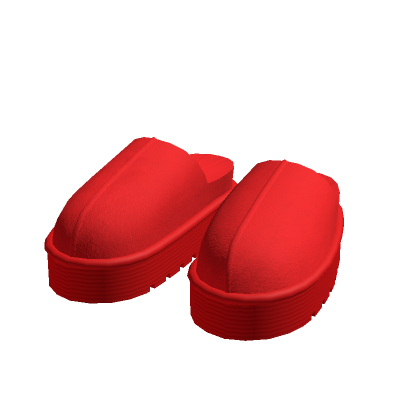 Red Cozy Platform Slippers