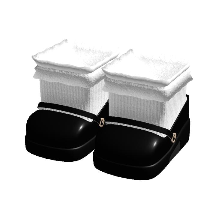 black cutecore dolly mary janes w socks