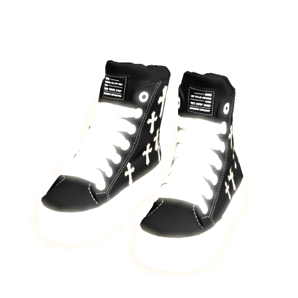 ✨ Emissive Glow Chunky Black Shoes