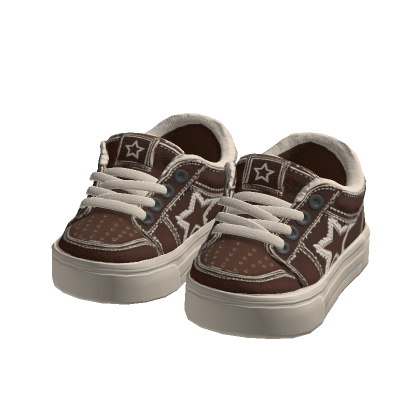 brown Chunky Skater Sneakers 1.0