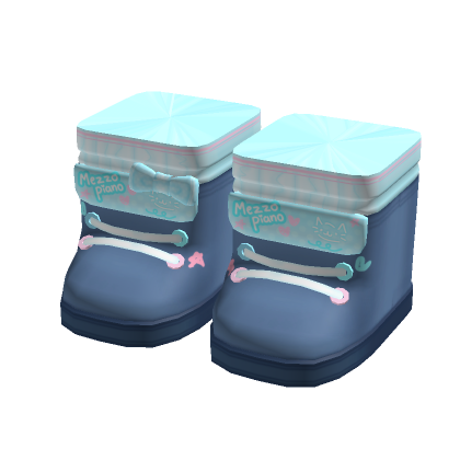 Adorable Kawaii Denim Blue Mezzo Piano Shoes