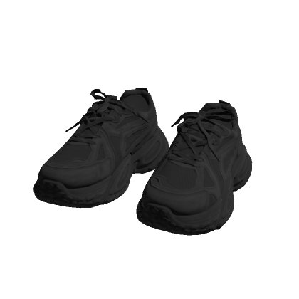Y2K Streetwear Platform Sneakers - Black thumbnail