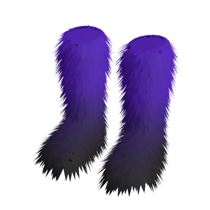 Violet Gradient Fuzzy Shoes