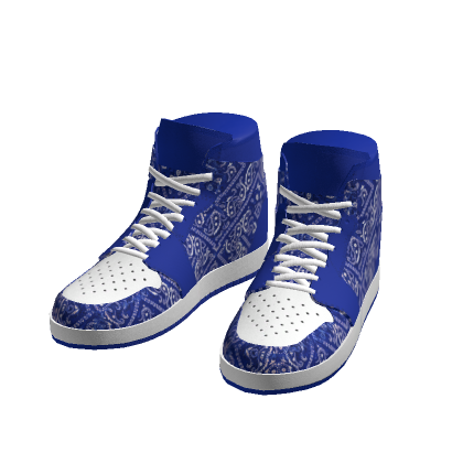 Blue Bandana High Tops