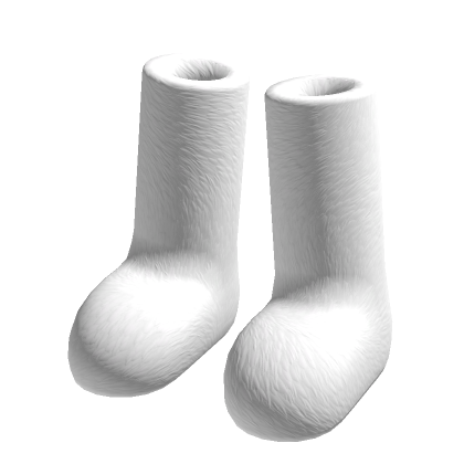 Boots Fuzzy White Furry Fur Winter Wool Shoes Y2K