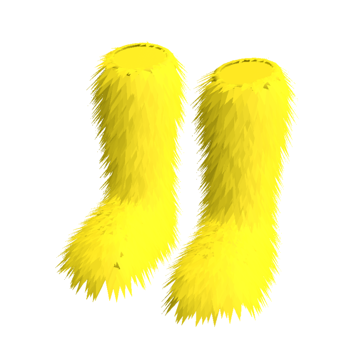 Yellow Fuzzy Shoes