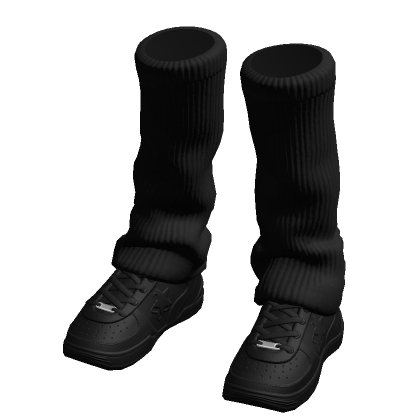 Black Sneakers with Black Leg Warmers thumbnail