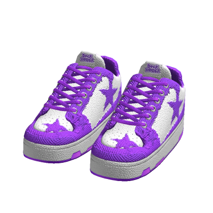 Purple Denim Sneakers