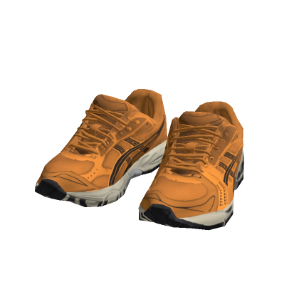 Orange Streetwear Gel Runner Sneakers
