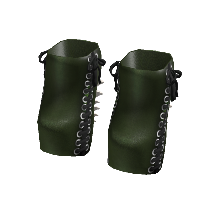 Spine Heel Platform Boots Green - It Girl