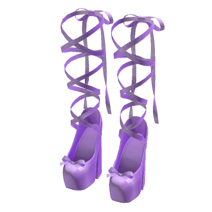 Soft ribbon ballet heels purple (It Girl) thumbnail