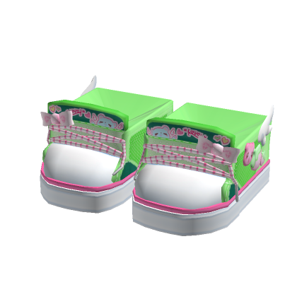♡ Cute mezzo green strawberry sneakers