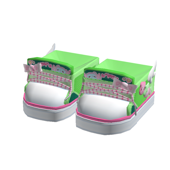 ♡ Cute mezzo green strawberry sneakers