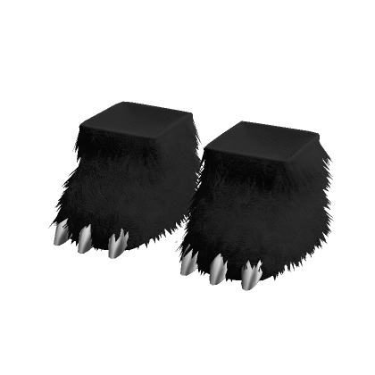 Monster Slippers Black Fuzzy Fur Feet Slides Boots