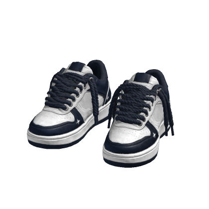 Y2K Chunky Lace Sneakers (Blue) thumbnail