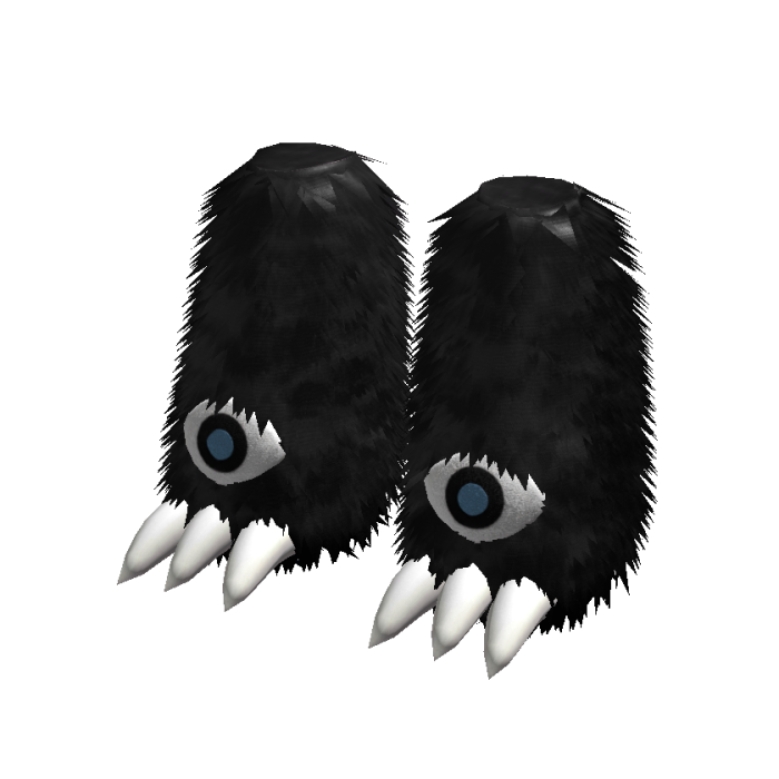 creepycute halloween black fur monster boots