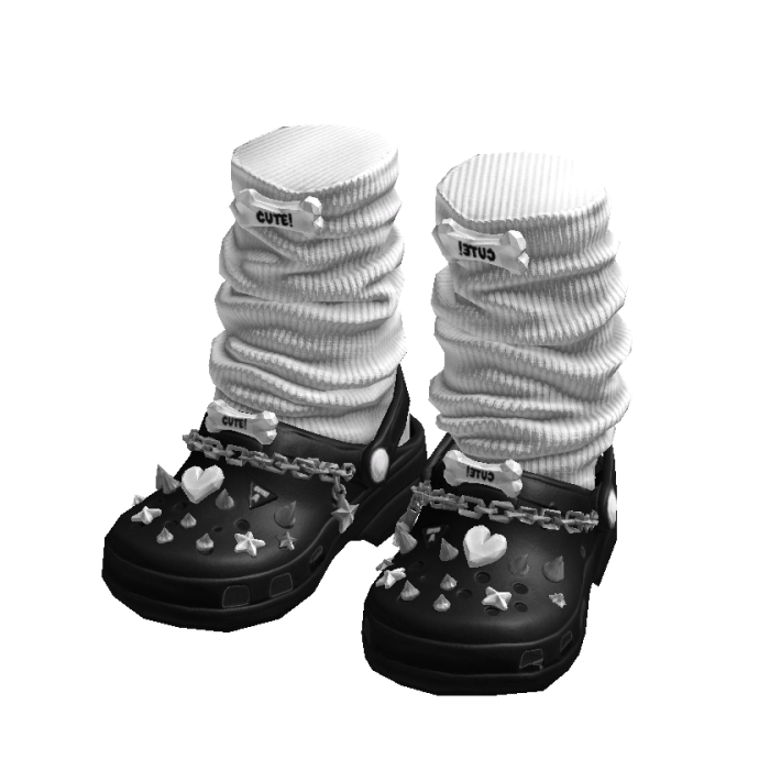 Emo Black Crocs w/ Socks