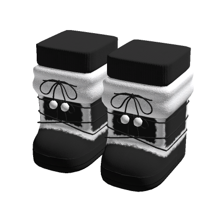 b&w cute fluffy winter snow boots