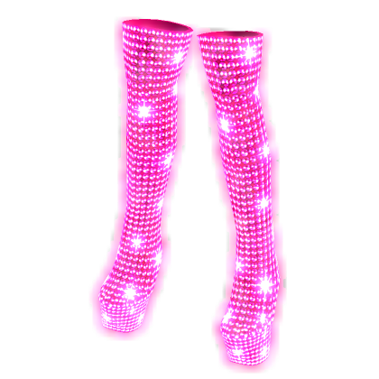 ✅🔴GLOWING✅🔴 Pink Glam Party Drip Lux Boots
