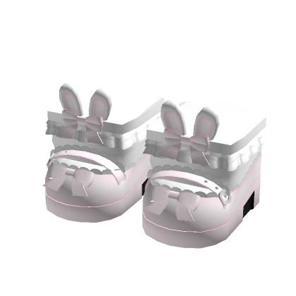 ♡ : cute pink bunny bow shoes