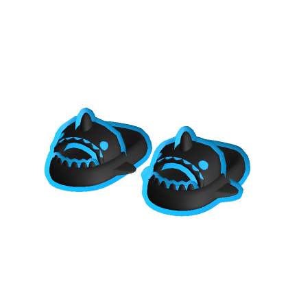 blue black cartoony shark slides